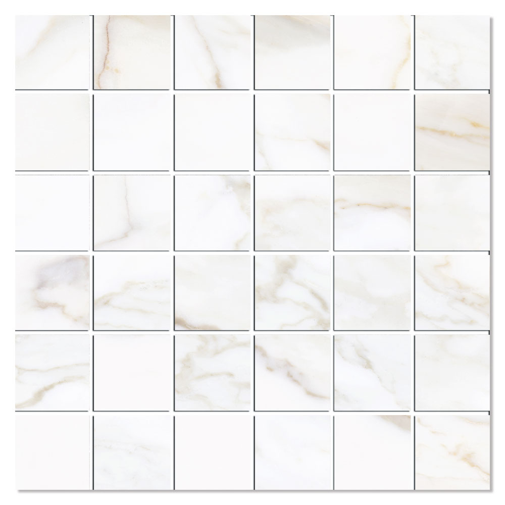 Marmor Mosaik Klinker Via Appia Vit Matt 30x30 (5x5) cm